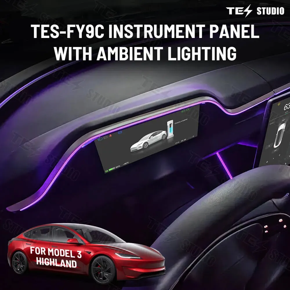 Model 3 Highland(2024) FY9C Integrated Tesla Digital Dashboard Tesstudio®