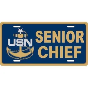 Navy Senior Chief E-8 License Plate