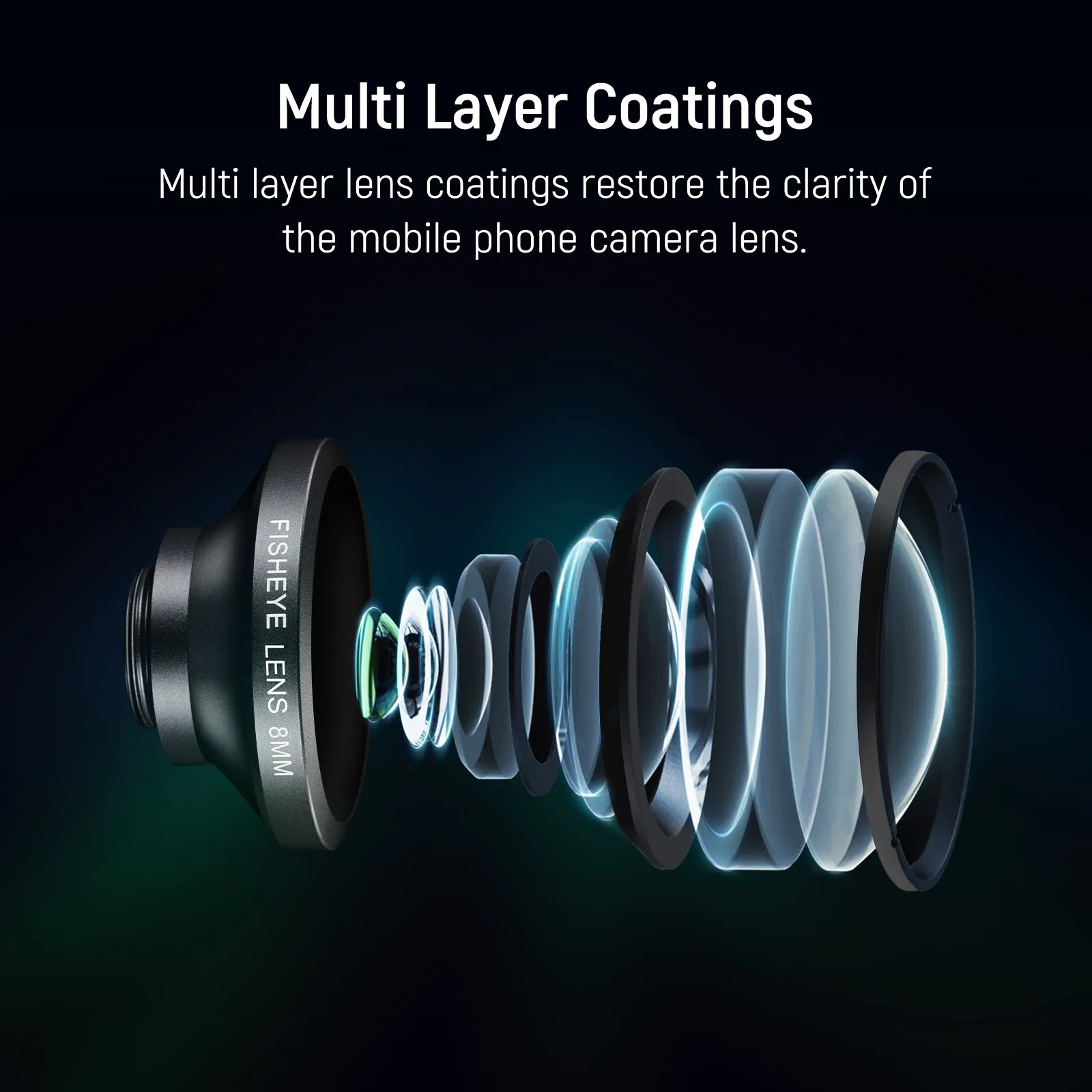 NEEWER LS-29 8mm HD Fisheye Phone Lens For iPhone Samsung Phone Cage