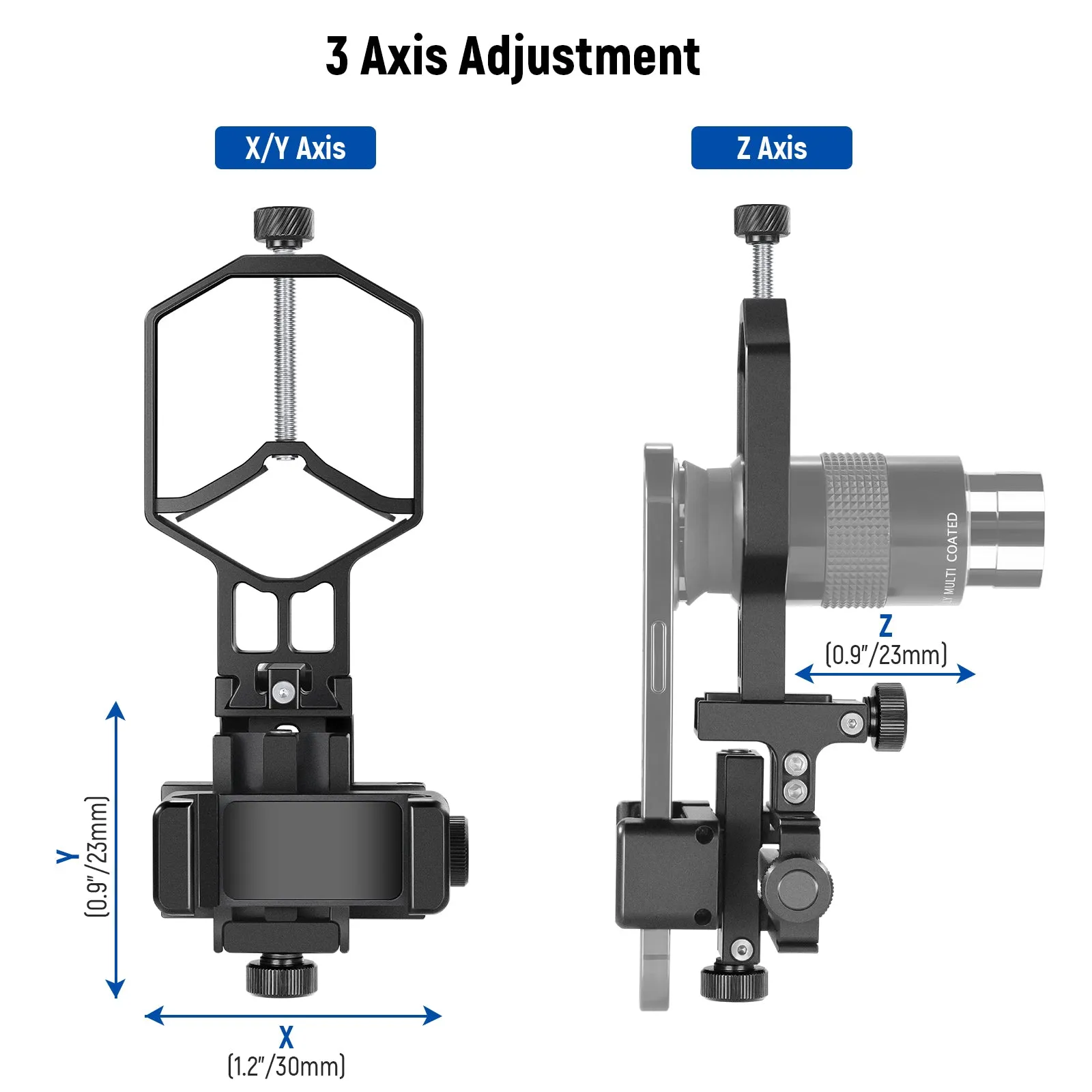 NEEWER PA015 3 Axis Telescope Phone Adapter