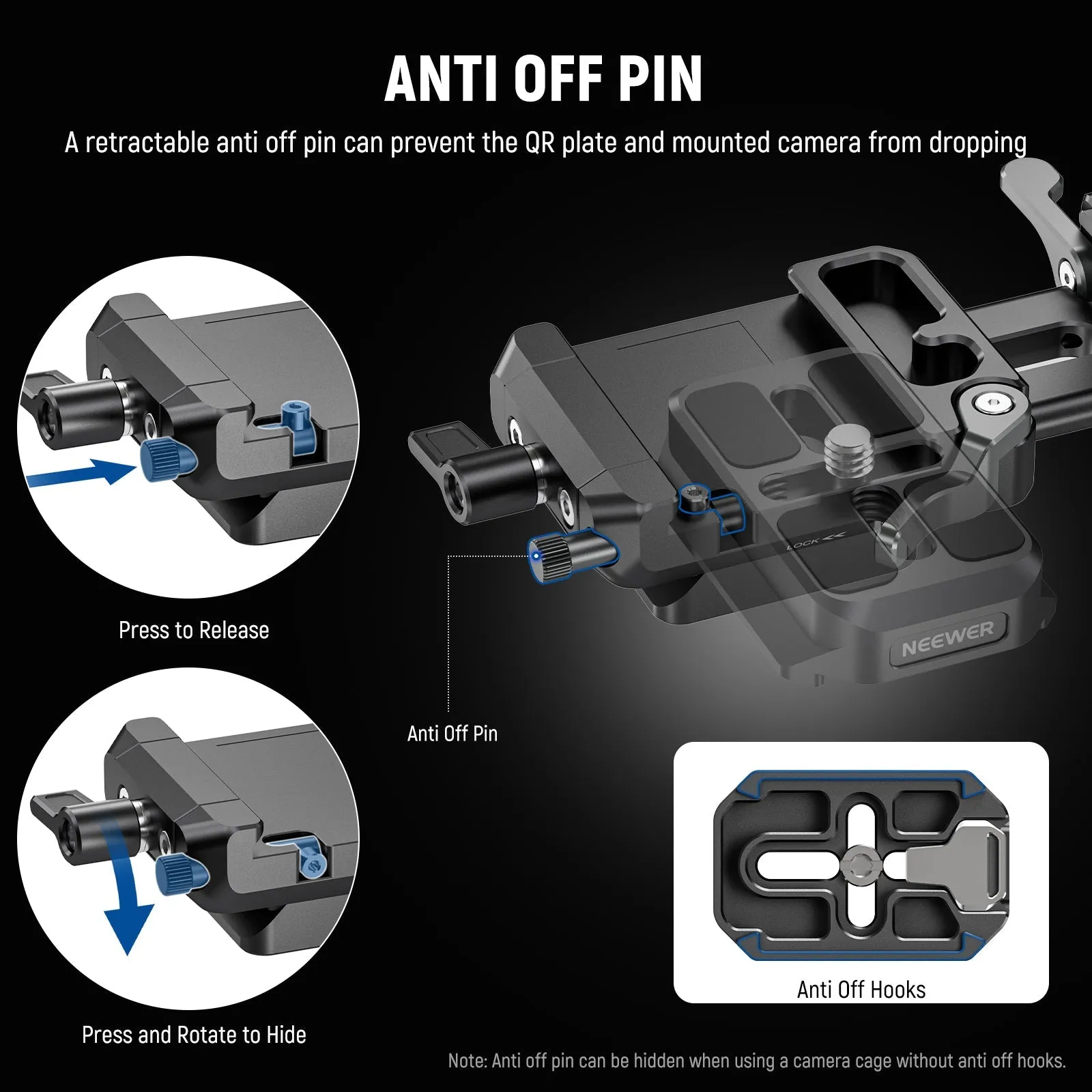 NEEWER PS016 V Mount Battery Plate with NATO Rails