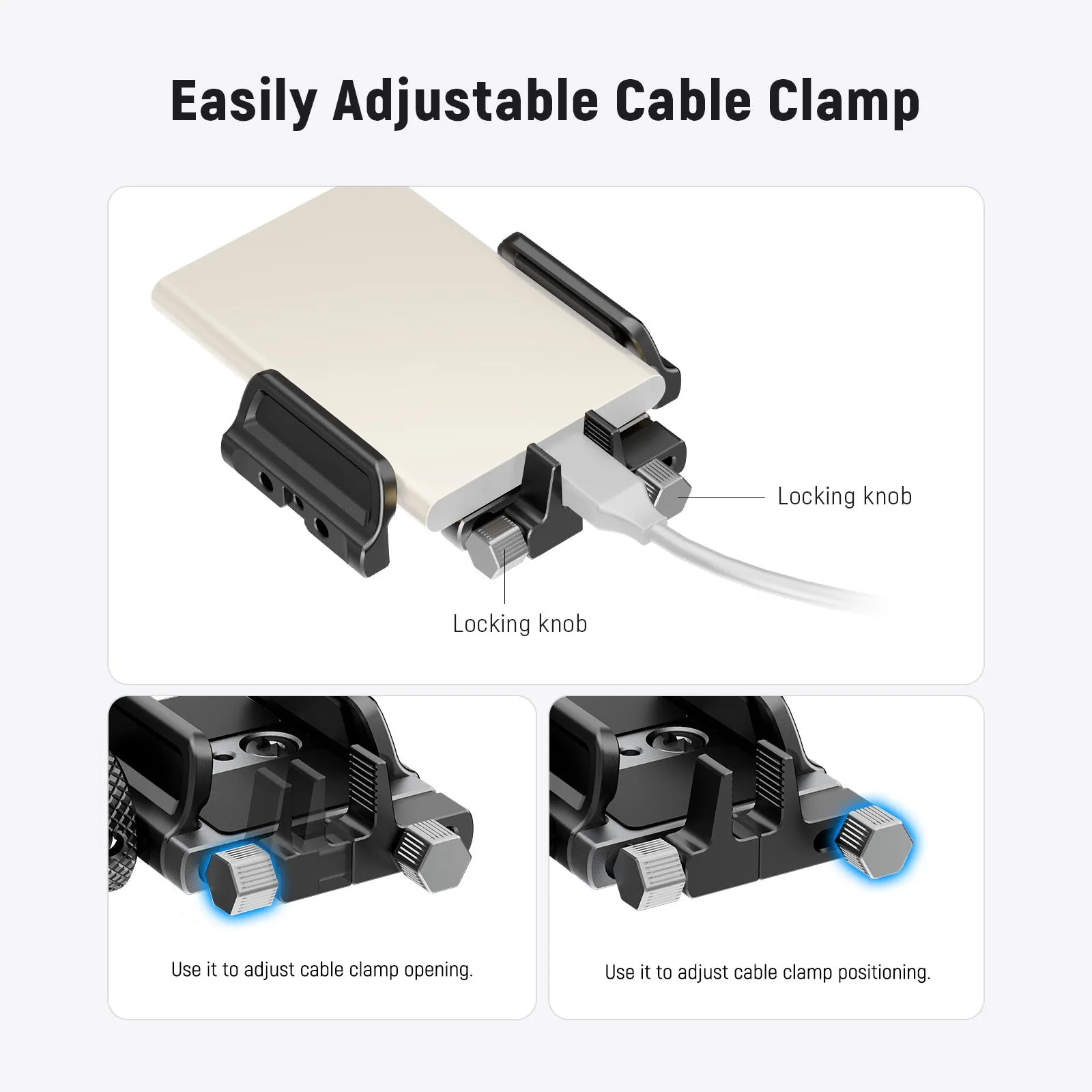 NEEWER UA059 T5/T7/T9 Universal SSD Holder for 15 Pro/15 Pro Max Phone Cage