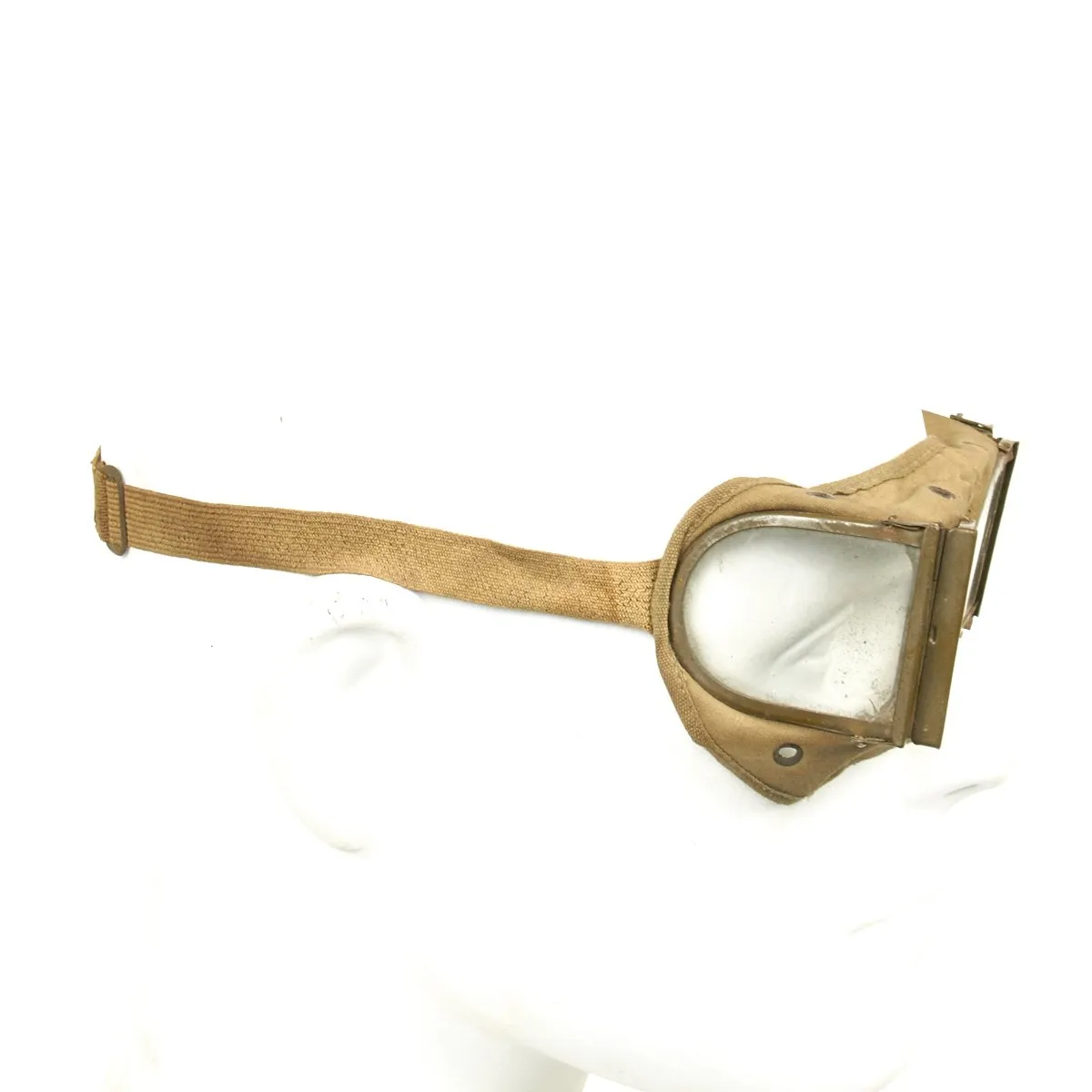 Original Japanese WWII Folding Tanker Goggles with Leather Case - Unissued