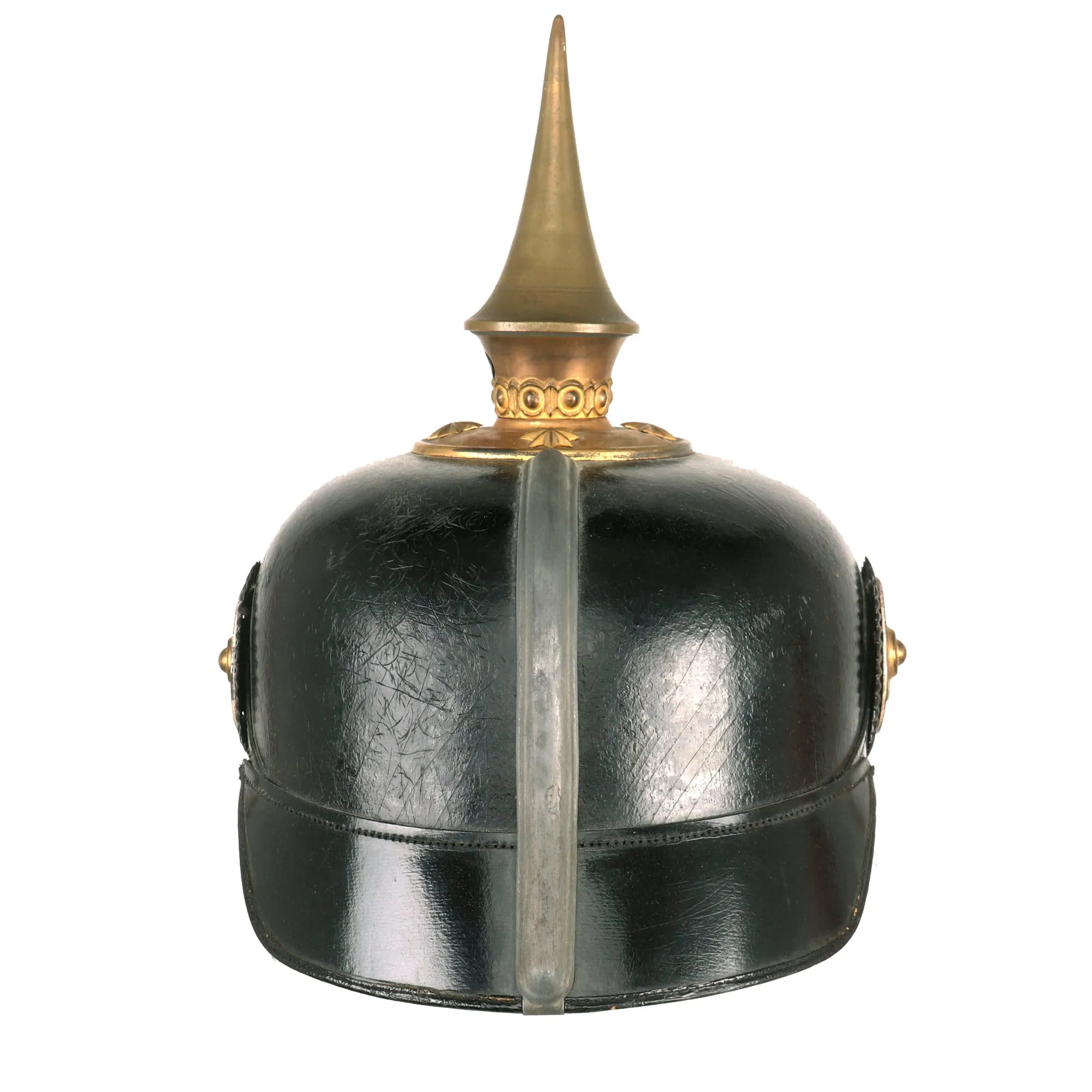 Original WWI Imperial German NCO School Unteroffiziervorschule Cadre Officer’s Pickelhaube Spike Helmet with Rare Original Case