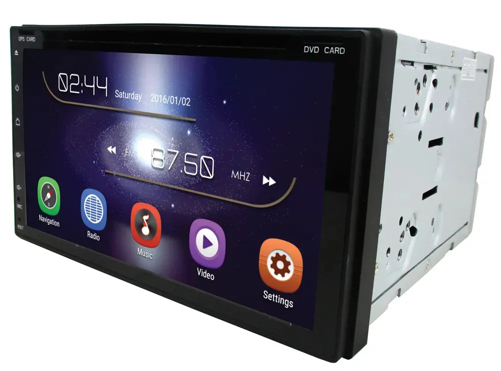 Polaris Universal Luxx 7″ Head Unit to suit Various Vehicles | Double DIN Radio