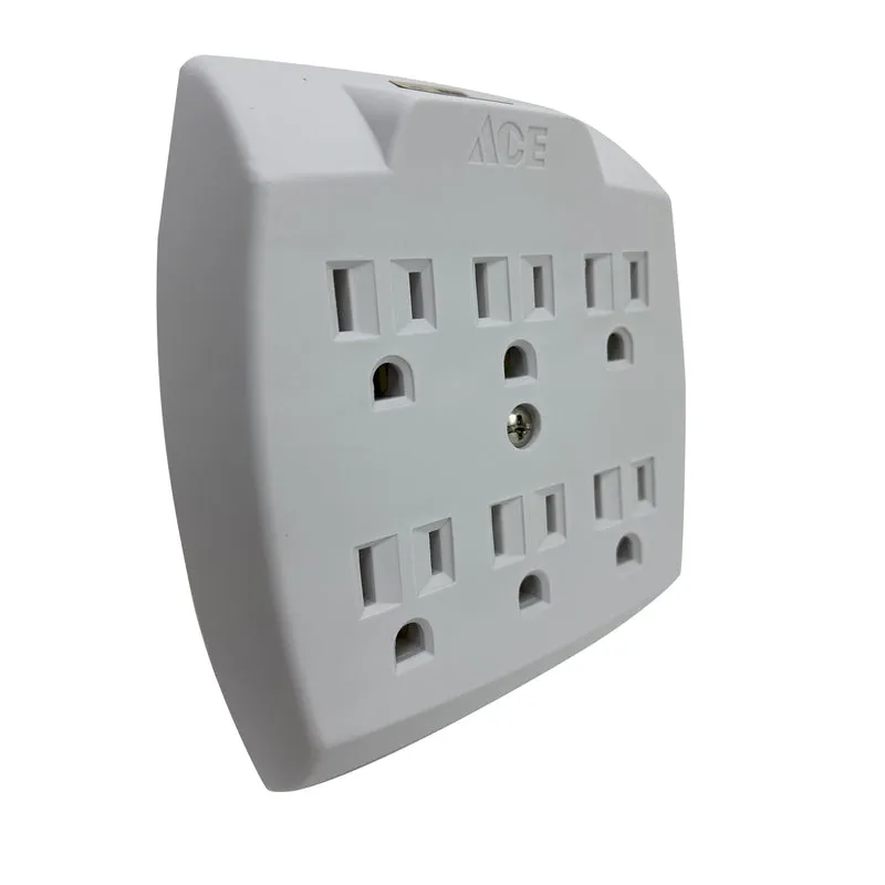 Projex Grounded 6 outlets Adapter 1 pk