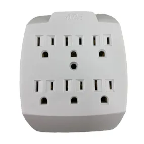 Projex Grounded 6 outlets Adapter 1 pk