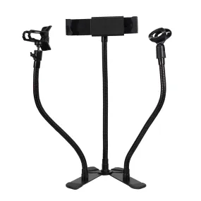 ProX X-MOBITCP20 Mobi Buddy Hands Free Tablet Mobile Device Clip Kit DJ Cellphone holder Selfie Stick Table Stand Tripod Clamp and Case