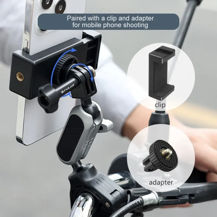 PULUZ Handlebar  Arm Mount with Phone Clamp & Mount Adapter & Long Screw