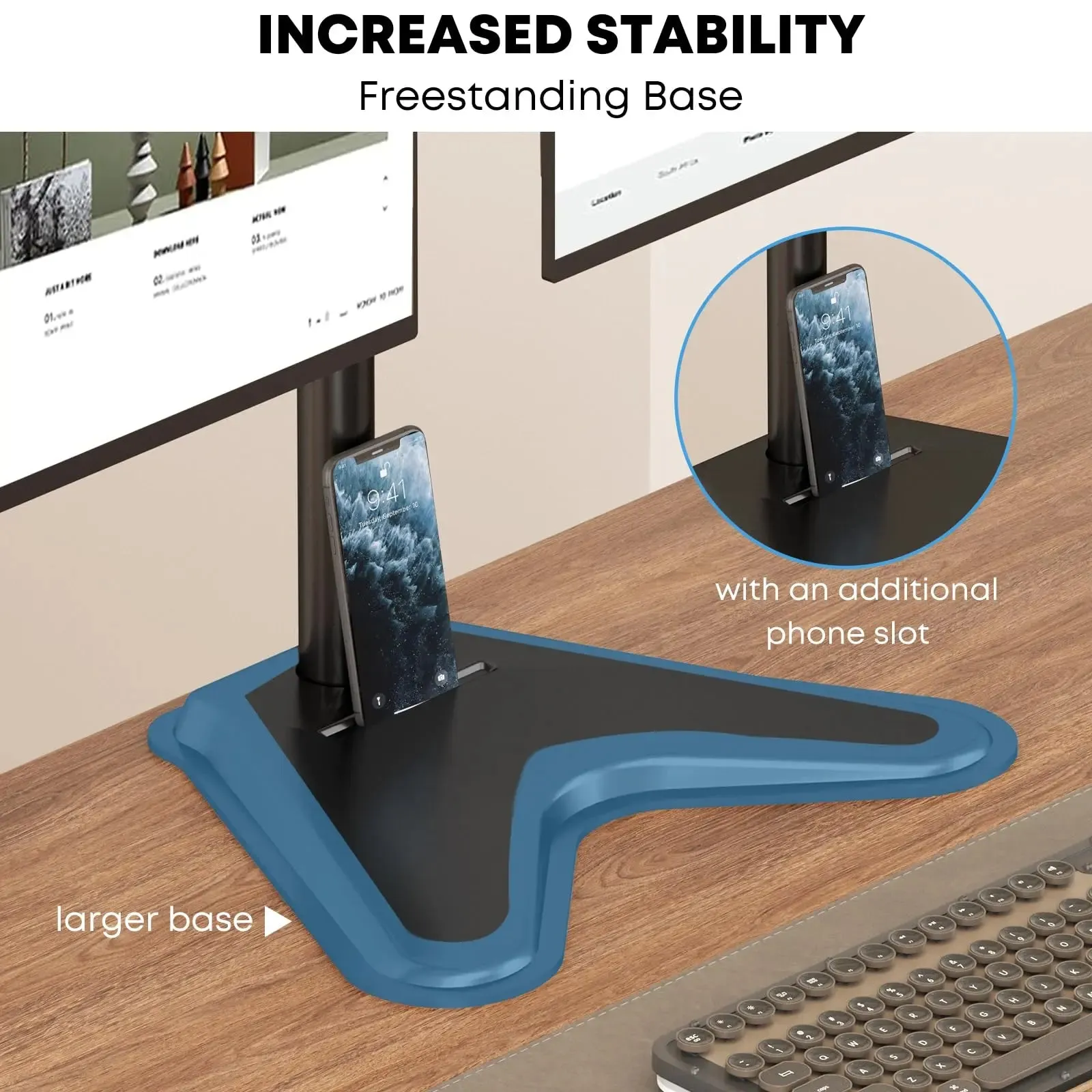 Quad Monitor Stand, 4 Monitor Mount for 17 to 32 inch Computer Screens,Hold up to 19.8lbs Each,Fully Adjustable Stacked 4 Monitor Desk Mount,Black