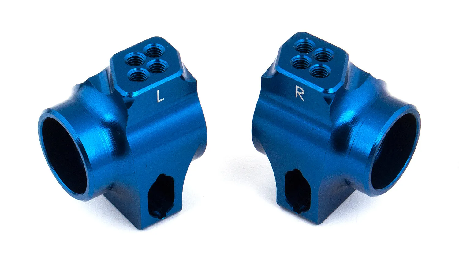 RC10B6 FT Blue Aluminum Rear Hubs (ASS91760)