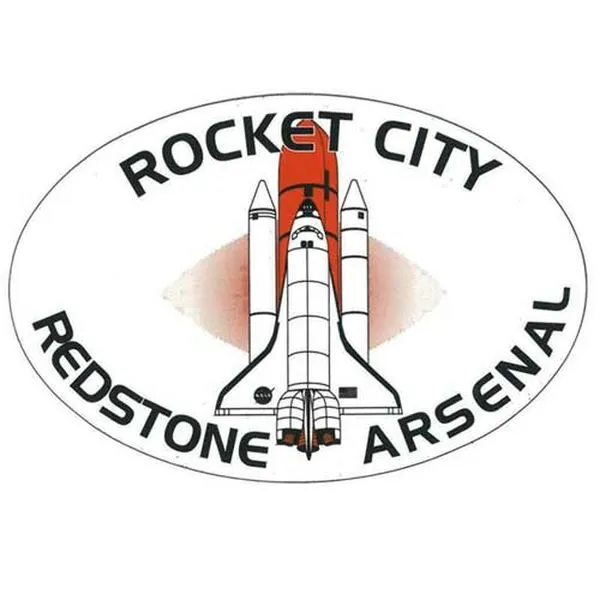 Rocket City Redstone Arsenal Oval Magnet