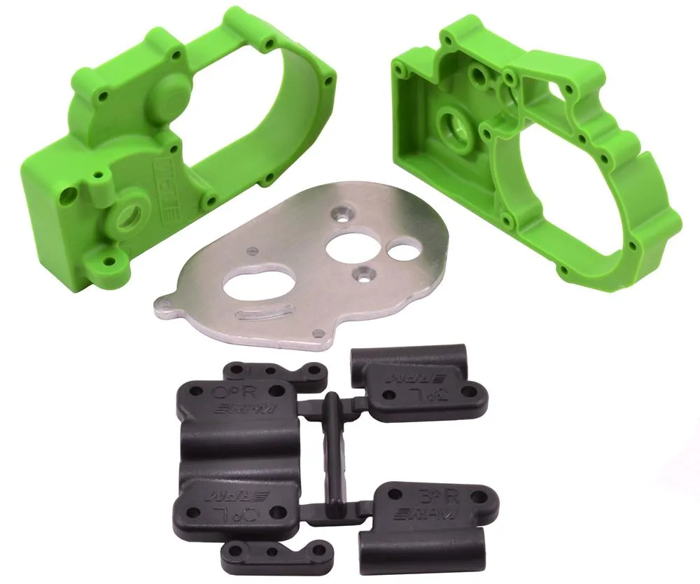 RPM Hybrid Gearbox Housing/Rear Mounts Green, 73614