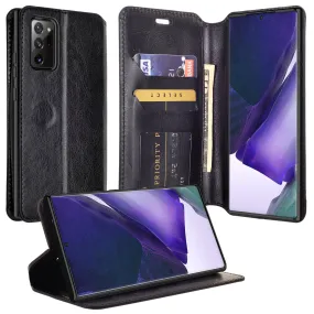 Samsung Galaxy Note 20 Case, Galaxy Note 20 Wallet Case, Pu Leather Wallet Case [Kickstand] with ID & Credit Card Slots for Galaxy Note 20  - Black