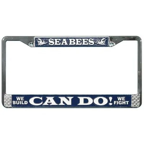 Seabee Can Do License Plate Frame