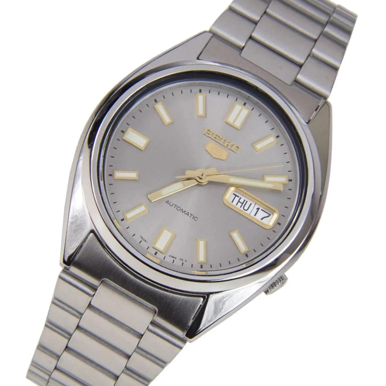 Seiko 5 Sports SNXS75K Silver Stainless Automatic Watch for Men