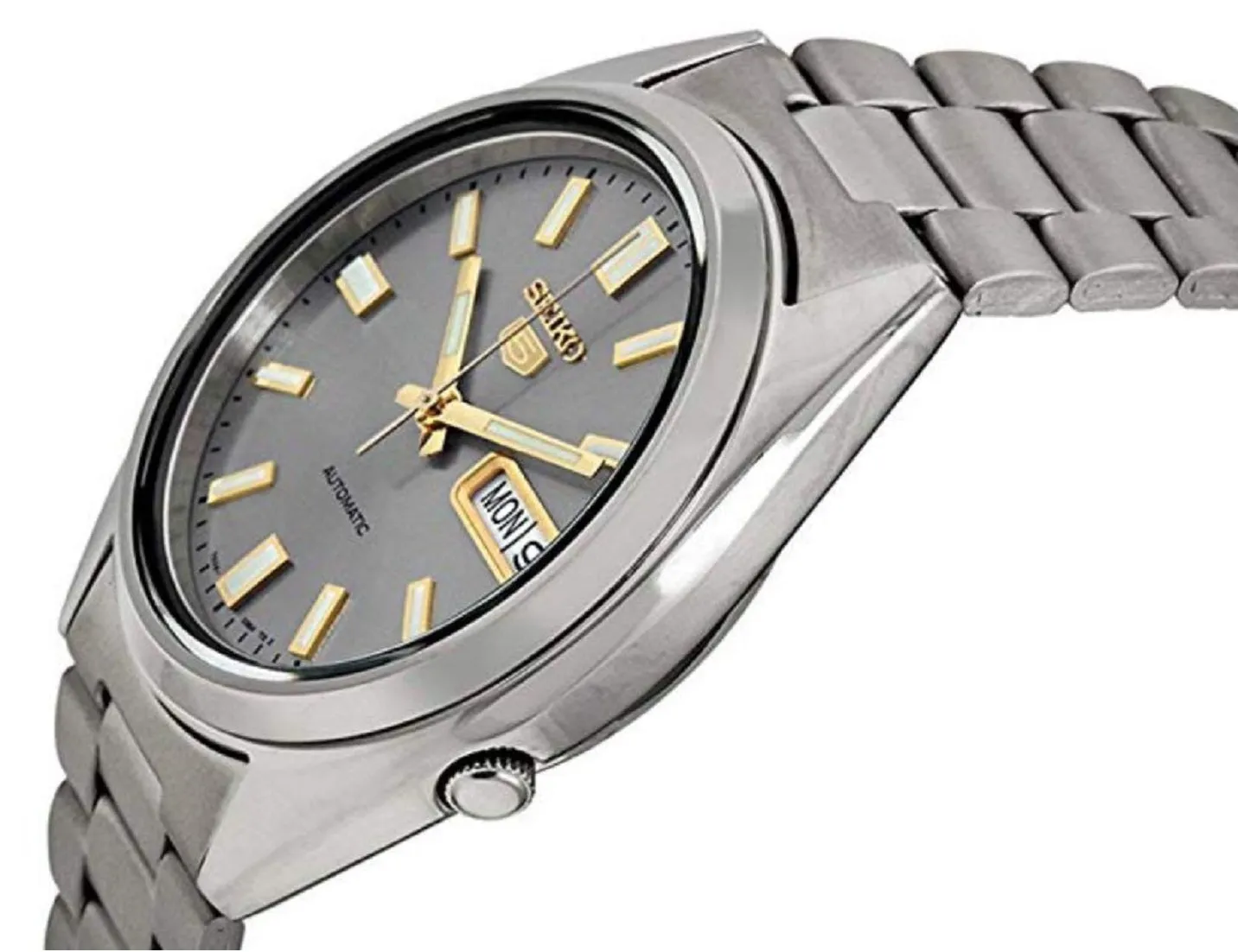 Seiko 5 Sports SNXS75K Silver Stainless Automatic Watch for Men