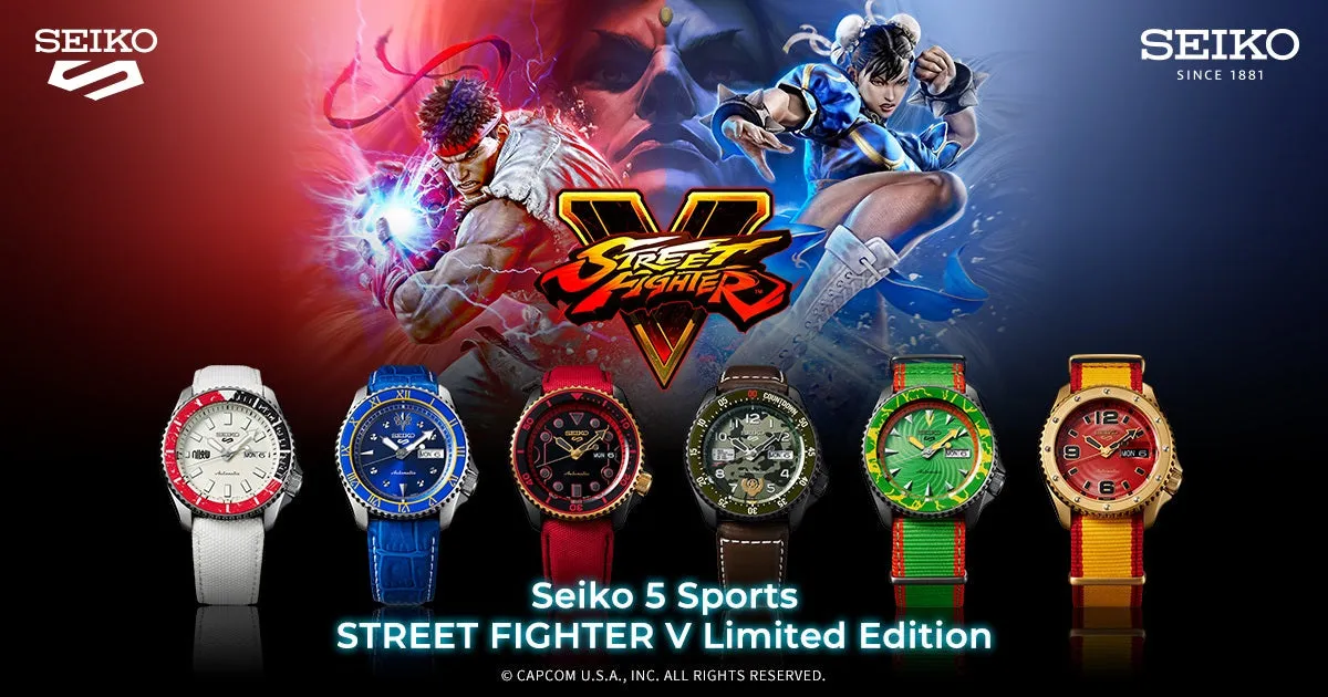 Seiko 5 SRPF19K1 Street Fighter "Ryu" Automatic Watch for Men's