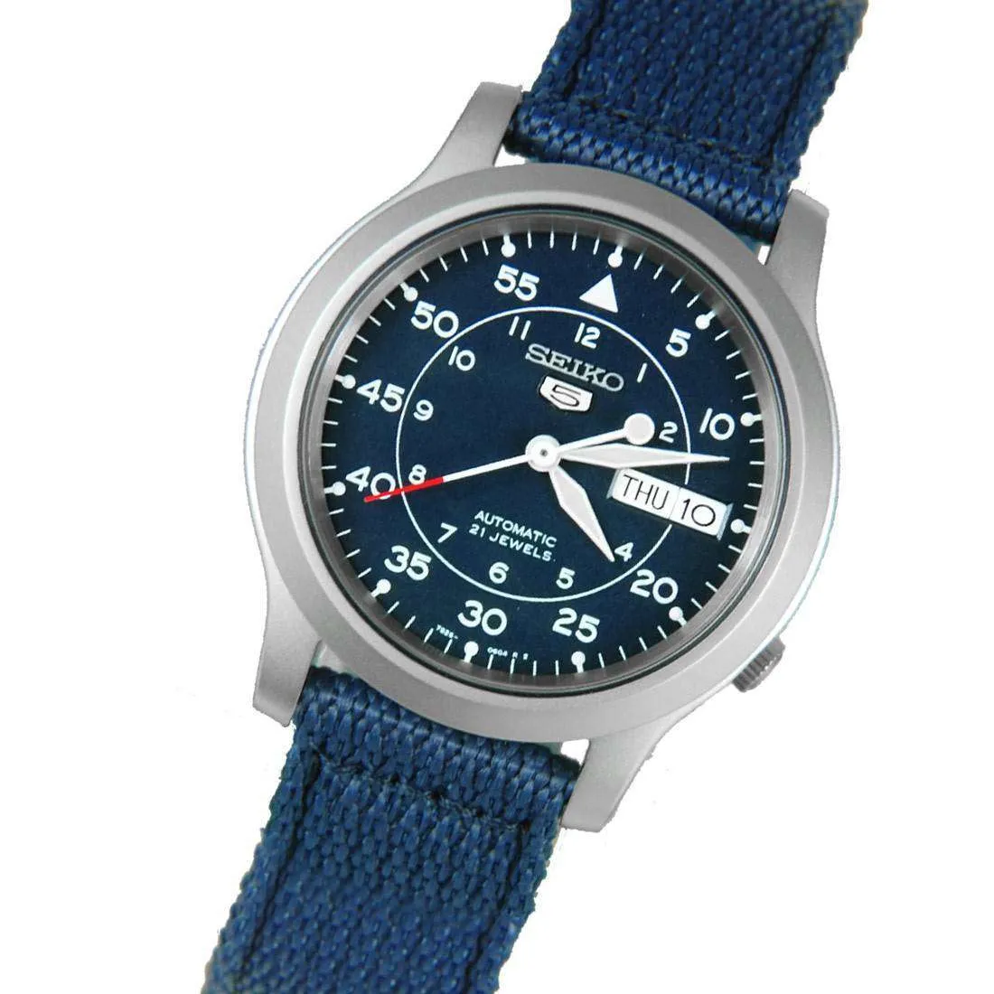 SEIKO SNK807K2 Automatic  Blue Nylon Strap Watch for Men