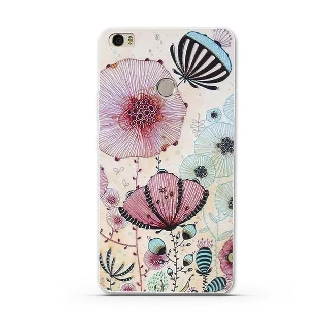 Soft TPU Case for Xiaomi Mi MAX Silicone Cover For Xiaomi Max Luxury Flower Print Phone Case Shell For Xiomi Mi Max MiMax 6.44"