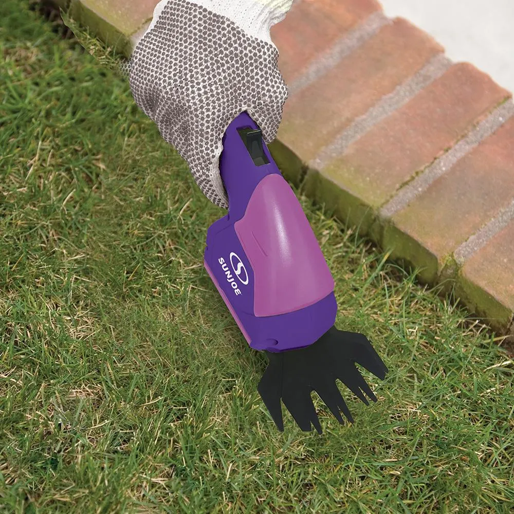 Sun Joe HJ605CC-PRP 2-in-1 Cordless Telescoping Grass Trimmer | 7.2 Volt (Purple)