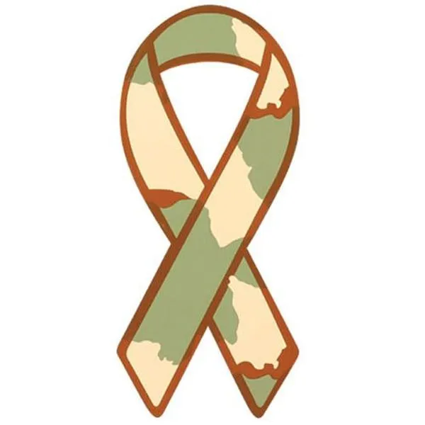 Support Our Troops Camoflauge Ribbon Magnet