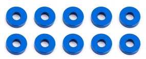 TEAM ASSOCIATED BULKHEAD WASHERS, 7.8X0.5 MM, BLUE ALUMINUM