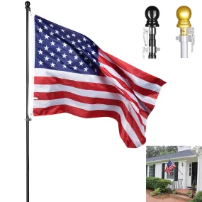 TheLAShop 6ft Flag Pole Telescoping Flagpole Kit