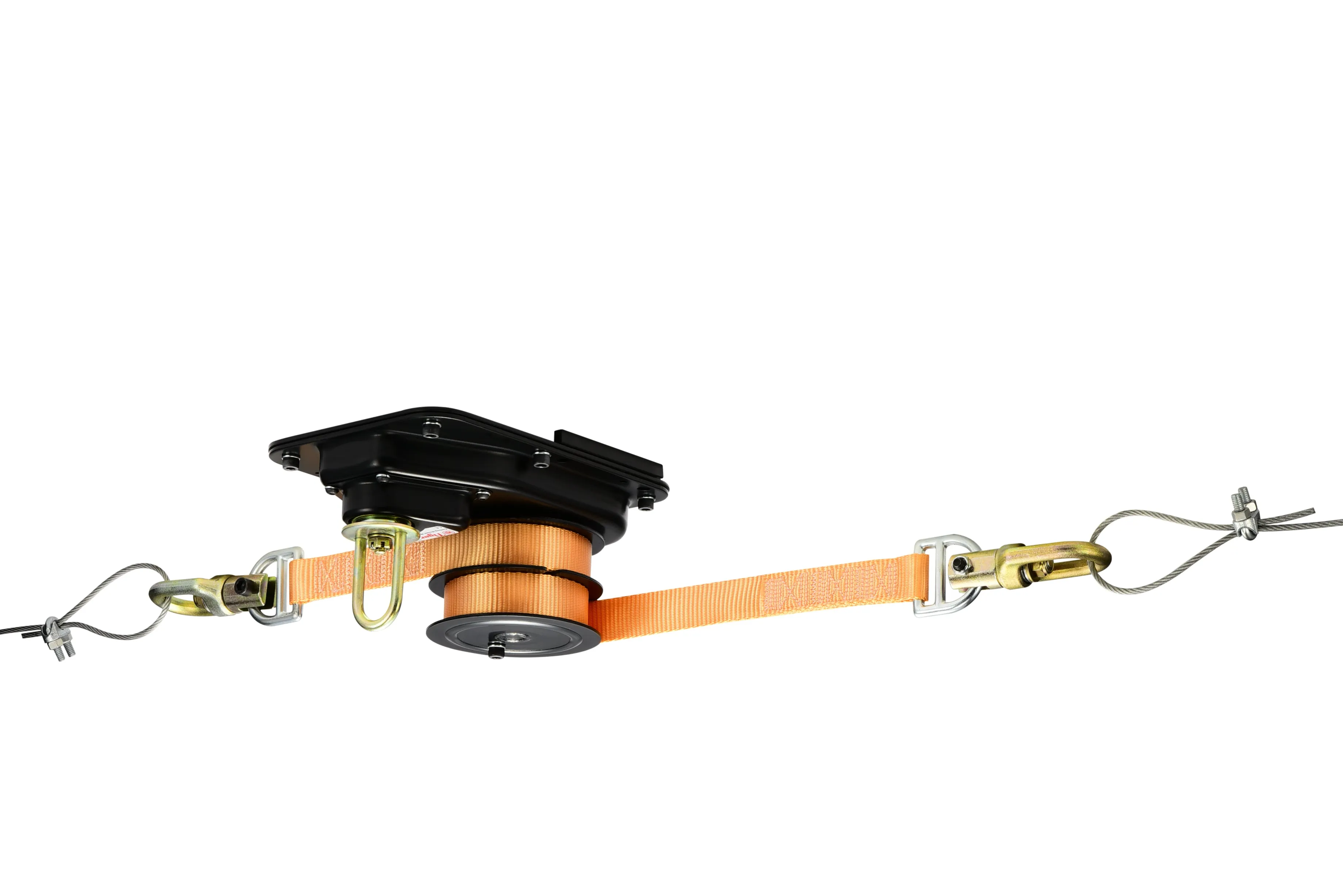 TIGER - CEILING MOUNTED HAND WINCH for either WIRE ROPE OR WEBBING