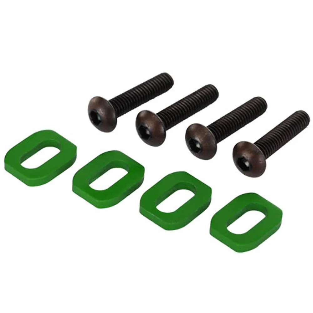 Traxxas Motor Mount Washers, Aluminum, Green, 7759G