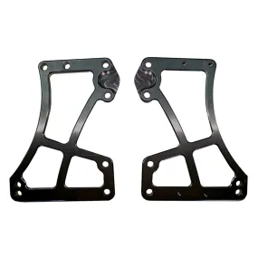 Triple X Front Engine Plate - 3/8 in Thick - 2 Piece - Black - Small Block Chevy - Sprint Car