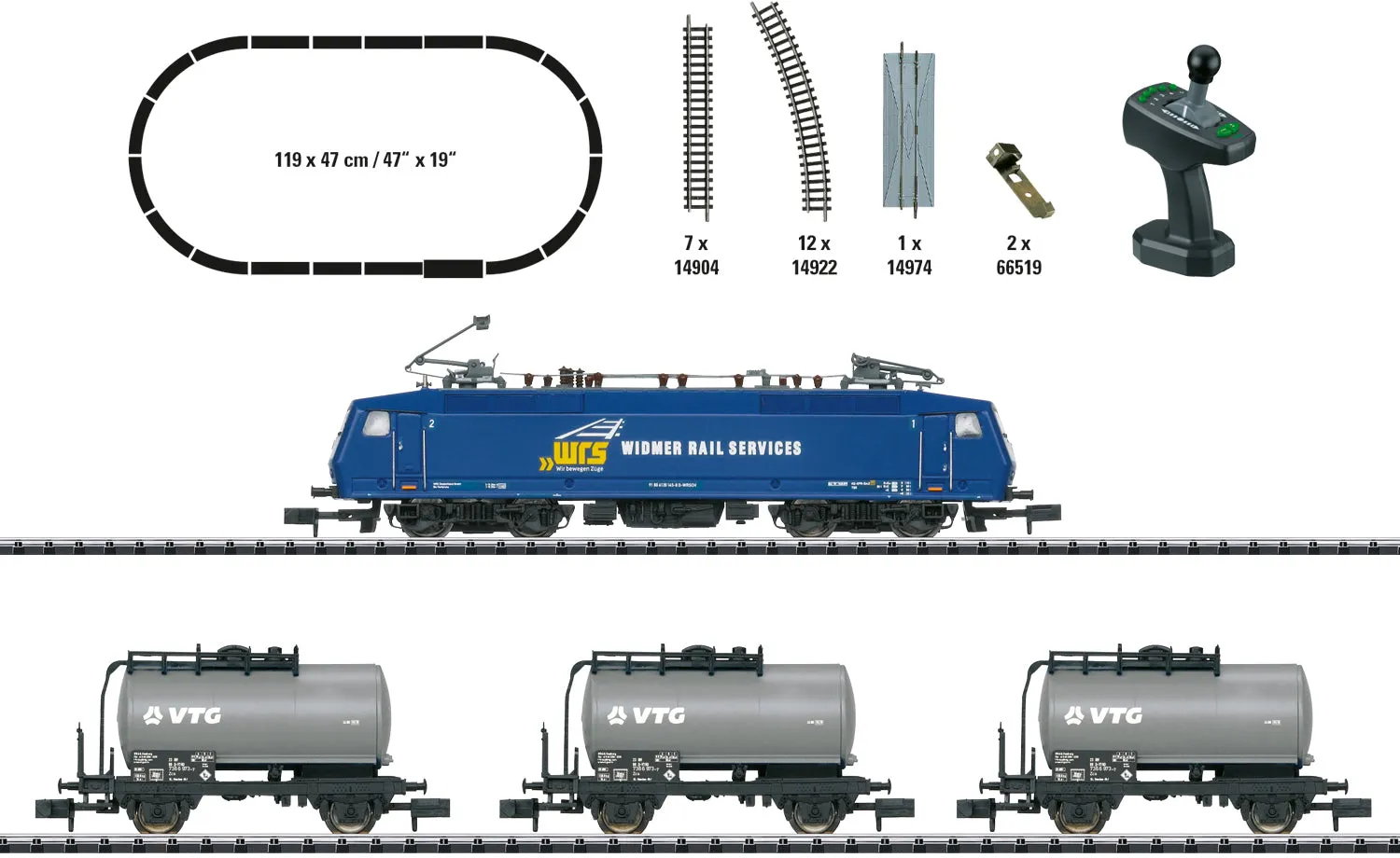 Trix N 11158 Frght Train Dig. Start. Set