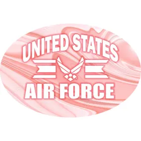 United States Air Force with Symbol on Pink Oval Magnet