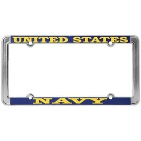 United States Navy License Plate Frame, Thin Rim