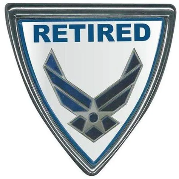 US Air Force Retired Auto Emblem