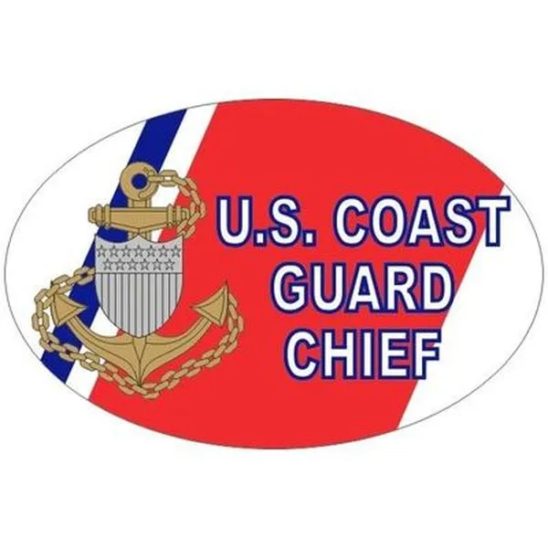 US Coast Guard Chief Oval Magnet