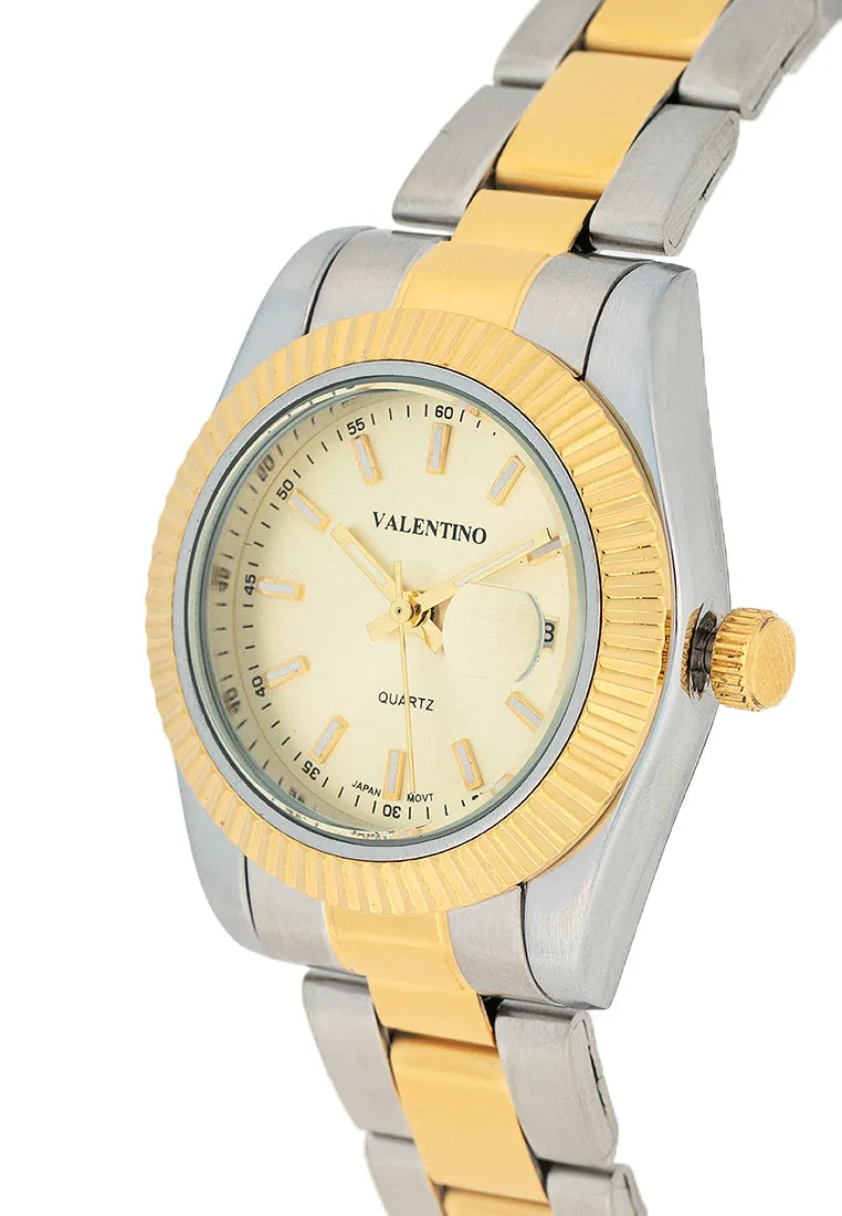 Valentino 20122467-TWO TONE - GOLD DIAL Stainless Steel Strap Analog Watch for Women