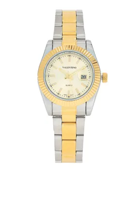 Valentino 20122467-TWO TONE - GOLD DIAL Stainless Steel Strap Analog Watch for Women