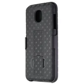 Verizon Shell Case and Holster Combo for Samsung Galaxy J7 V (2nd Gen) - Black