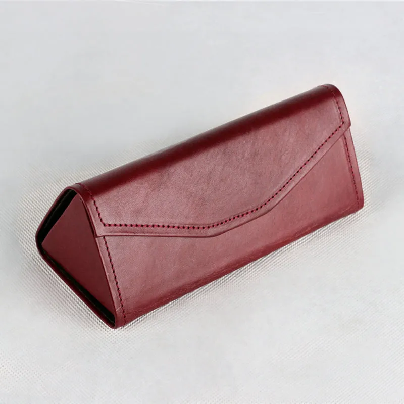 Vintage Handmade Vegetable Tanned Leather Glasses Case (Foldable)