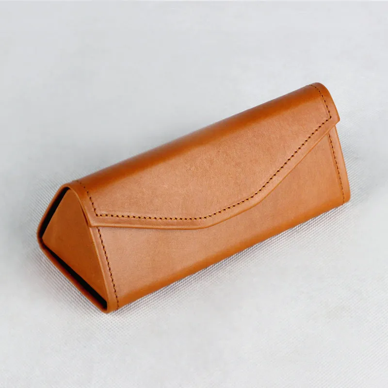 Vintage Handmade Vegetable Tanned Leather Glasses Case (Foldable)