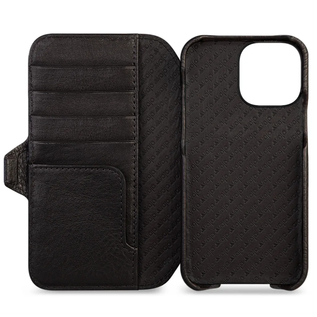 Wallet iPhone 13 Pro Max leather case with MagSafe