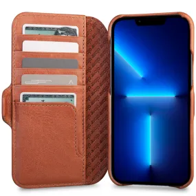 Wallet iPhone 13 Pro Max leather case with MagSafe