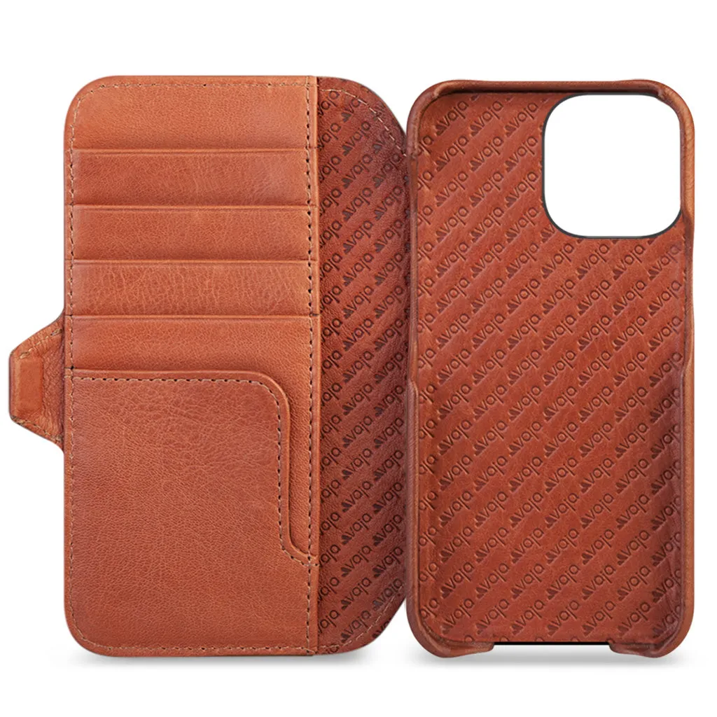 Wallet iPhone 13 Pro Max leather case with MagSafe