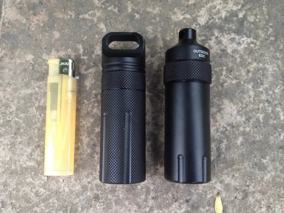 Waterproof Survival Equipment Aluminum Pill Bottle EDC