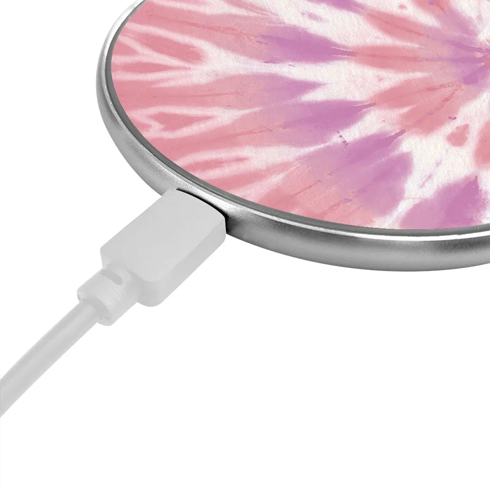 Wireless Charging Pad Pink Tie Dye