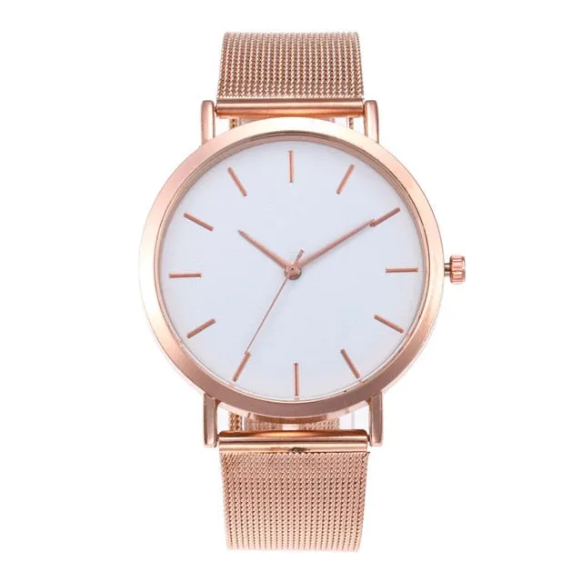 Women's Watches Rose Gold Simple Fashion Women Wrist Watch Luxury Ladies Watch Women Bracelet Reloj Mujer Clock Relogio Feminino