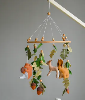 Woodland mobile with forest animals