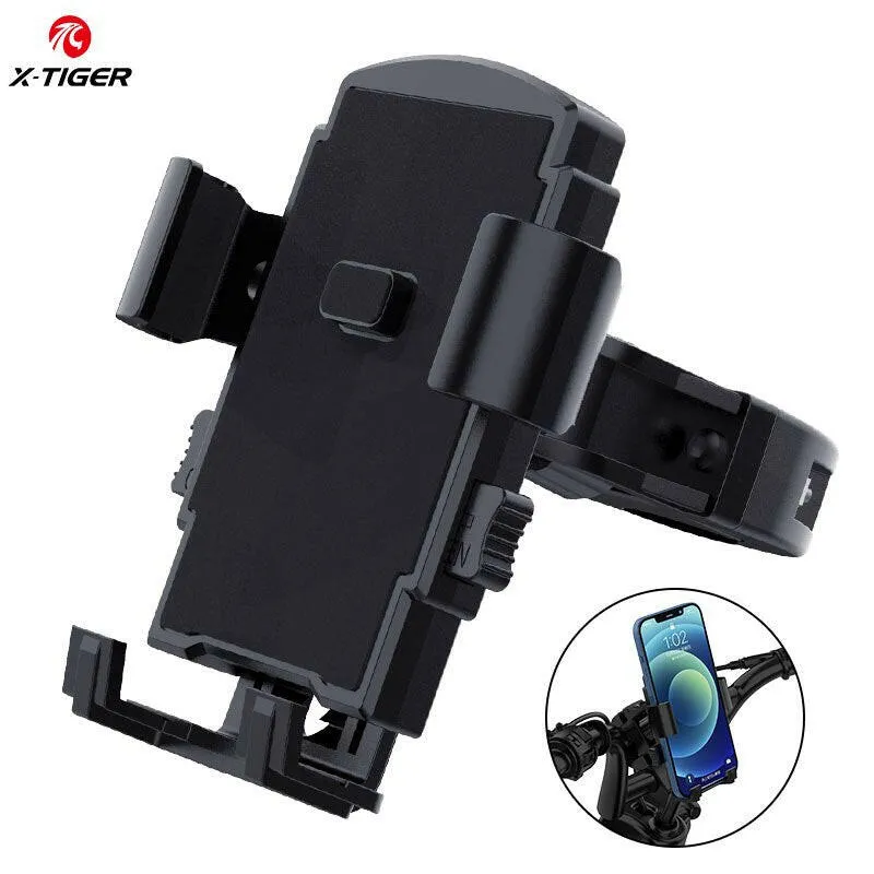 X-TIGER Bike Phone Holder Adjustable Handlebar of Motorcycle Phone Mount Stand Mountain Scooter Phone Clip for iphone 14 Pro Max