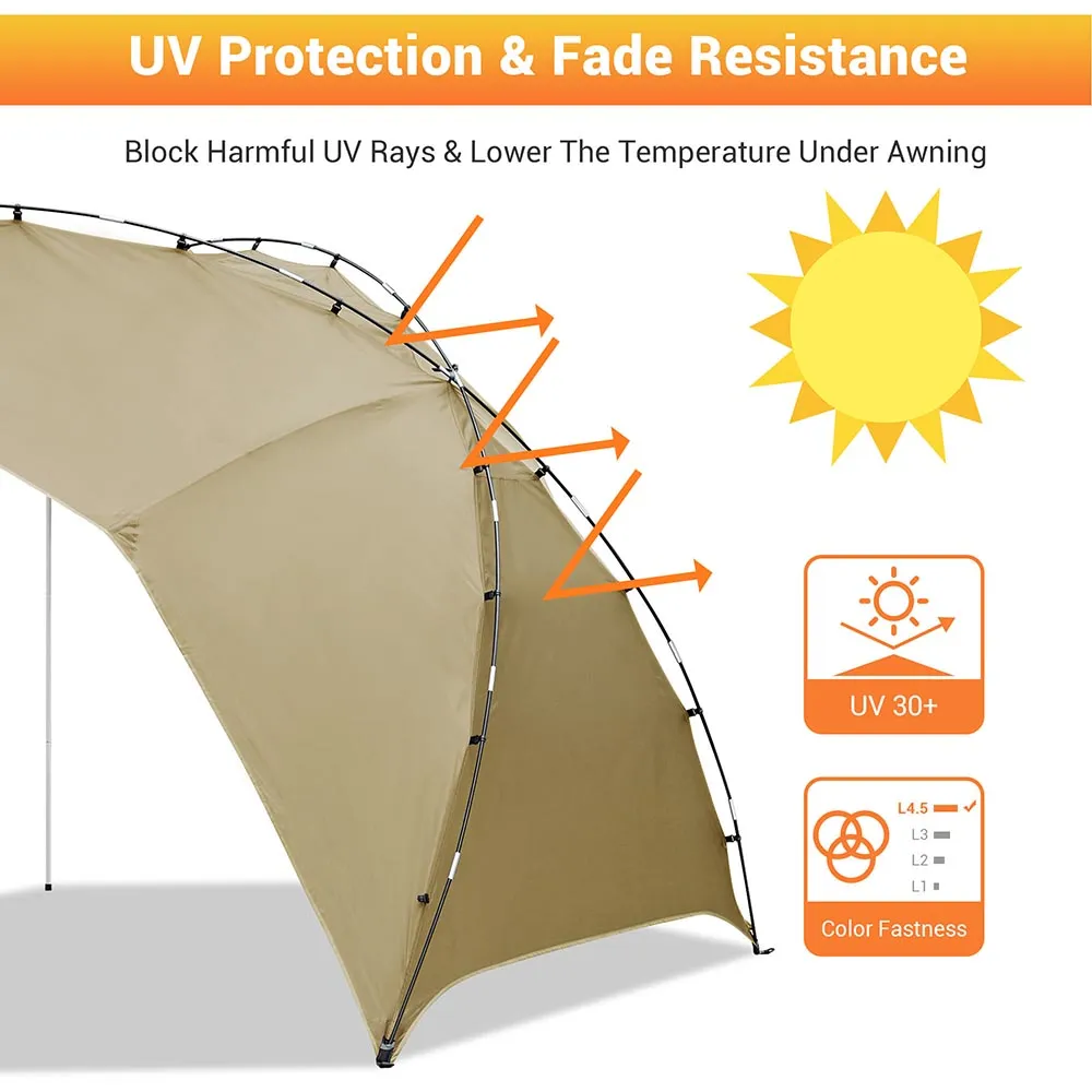 Yescom Car Awning Sun Shelter with Side for SUV Camper Trailer Beach